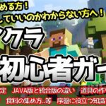 マイクラ超初心者向けサバイバル講座！設定から序盤にやること、進め方を簡単解説！【マインクラフト】Minecraft 【PC/PS4/Xbox/スイッチ/Switch/スマホ/PE/】