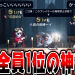 全員１位の神マッチで試合が大変なことになりました…【第五人格】【IdentityV】